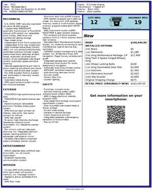 Black 2012 Mercedes-Benz SL-Class SL 63 AMG