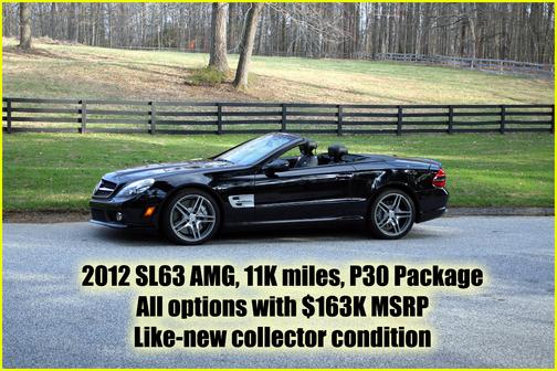 Black 2012 Mercedes-Benz SL-Class SL 63 AMG