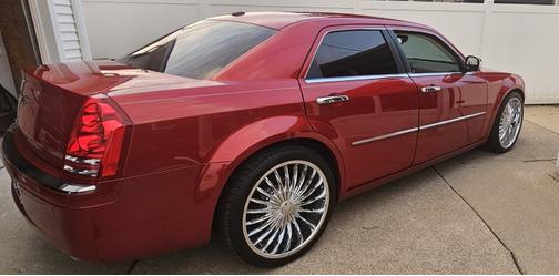 Red 2009 Chrysler 300C Hemi