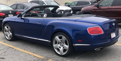 Blue 2013 Bentley Continental GTC V8