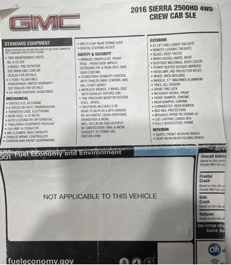 2016 GMC Sierra 2500 SLE