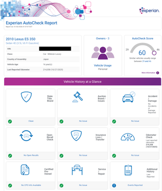 2010 Lexus ES 350 Base