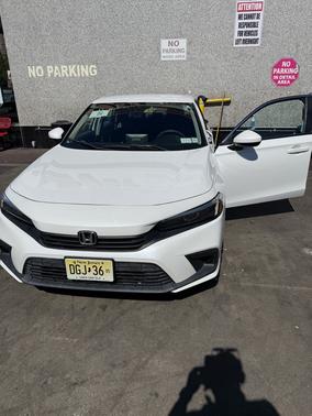 White 2022 Honda Civic LX