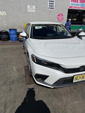 White 2022 Honda Civic LX