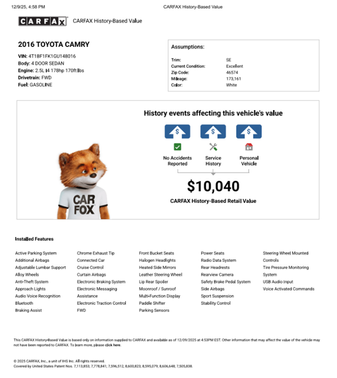 2016 Toyota Camry SE