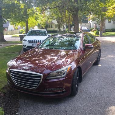 Red 2015 Hyundai Genesis 5