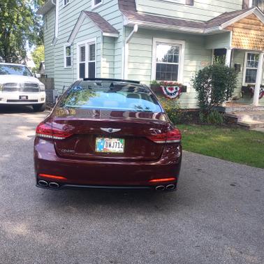 Red 2015 Hyundai Genesis 5