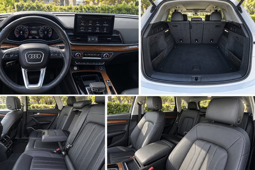 White 2022 Audi Q5 45 S line Premium Plus