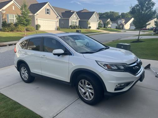 White 2015 Honda CR-V EX-L