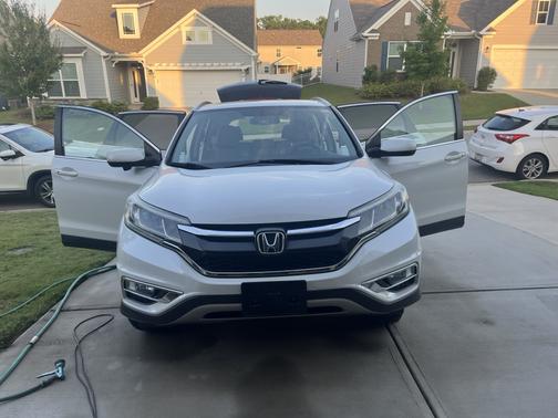 White 2015 Honda CR-V EX-L