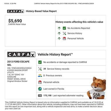 2013 Ford Escape SEL