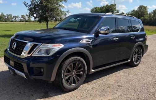 Blue 2017 Nissan Armada Platinum