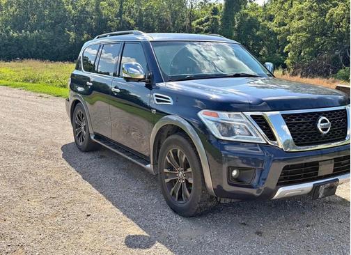 Blue 2017 Nissan Armada Platinum