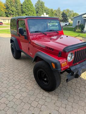 Red 2005 Jeep Wrangler Rubicon