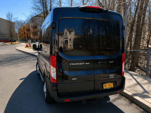 Black 2024 Ford Transit-350 XLT