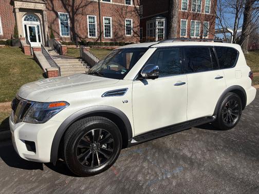 White 2018 Nissan Armada Platinum