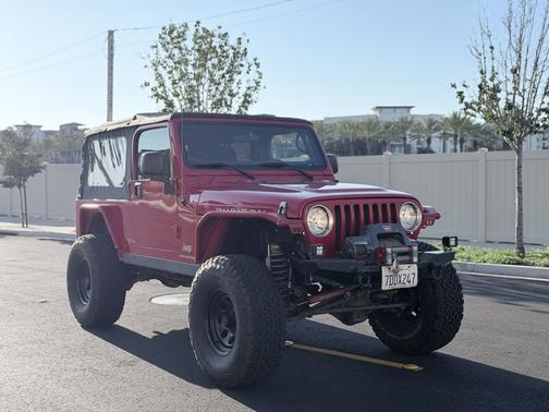 Red 2005 Jeep Wrangler Unlimited Rubicon