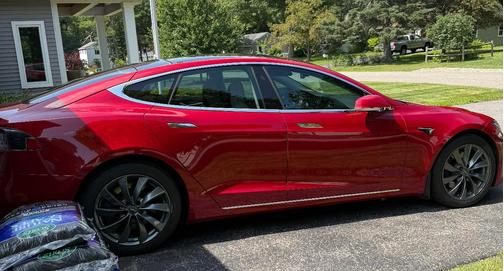 Red 2018 Tesla Model S 100D