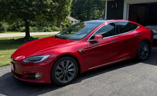 Red 2018 Tesla Model S 100D