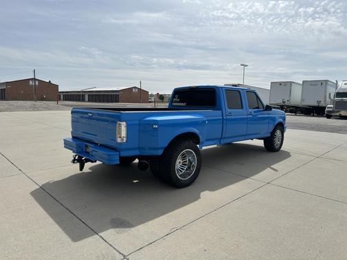 Blue 1995 Ford F-350 XL Crew Cab DRW