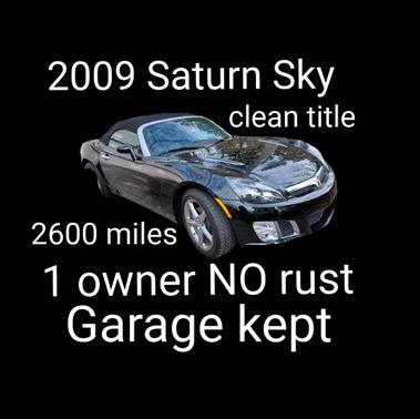 Black 2009 Saturn Sky Red Line