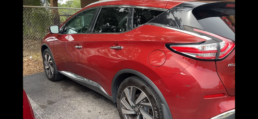 Red 2015 Nissan Murano Platinum