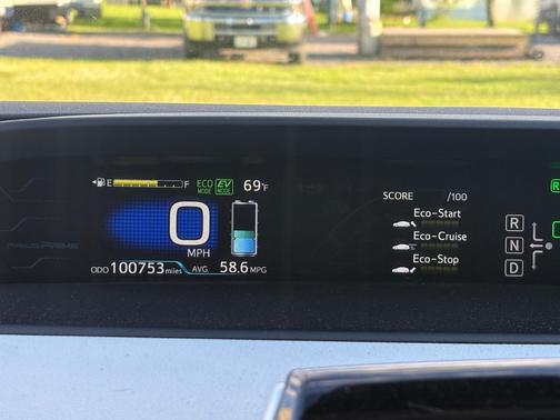 Red 2017 Toyota Prius Prime Plus