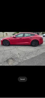 Red 2022 Tesla Model S Plaid