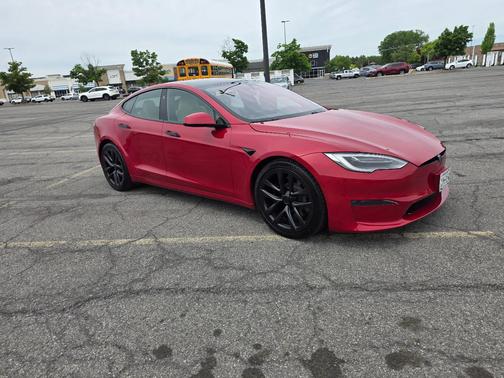 Red 2022 Tesla Model S Plaid