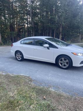 White 2014 Honda Civic LX
