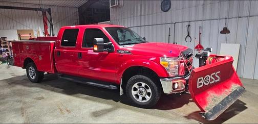 Red 2015 Ford F-250 XLT