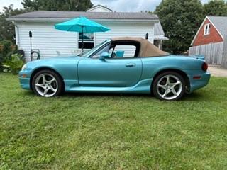 Blue 2001 Mazda MX-5 Miata Base