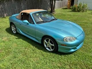 Blue 2001 Mazda MX-5 Miata Base