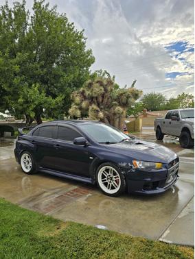 Blue 2014 Mitsubishi Lancer Evolution GSR