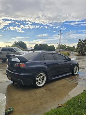 Blue 2014 Mitsubishi Lancer Evolution GSR