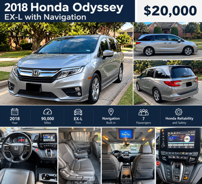 Gray 2018 Honda Odyssey EX-L
