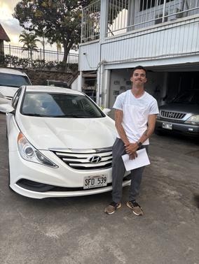 White 2014 Hyundai SONATA GLS