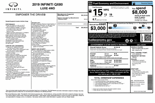 2019 INFINITI QX80 LUXE