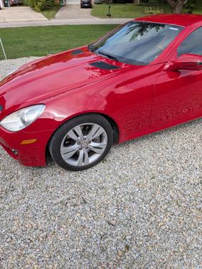 Red 2009 Mercedes-Benz SLK-Class SLK350 Roadster