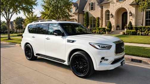 White 2021 INFINITI QX80 SENSORY