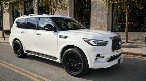 White 2021 INFINITI QX80 SENSORY