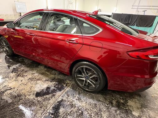 Red 2019 Ford Fusion SEL