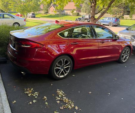Red 2019 Ford Fusion SEL