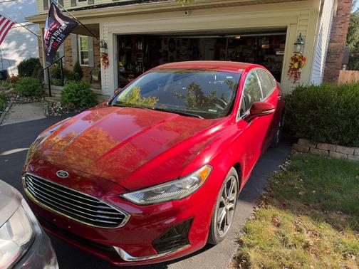 Red 2019 Ford Fusion SEL