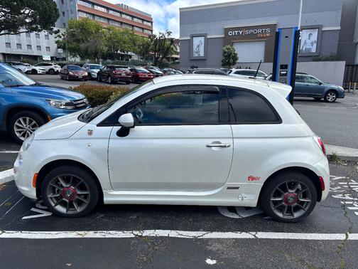 White 2014 FIAT 500e Battery Electric