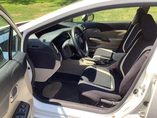 White 2015 Honda Civic LX