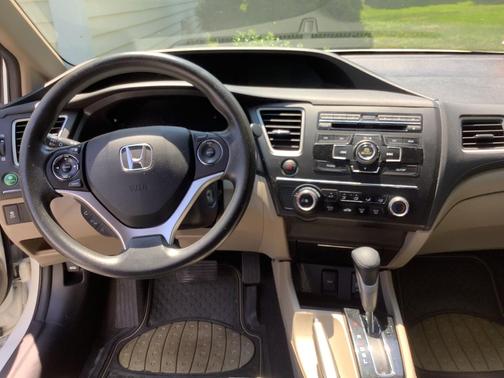 White 2015 Honda Civic LX