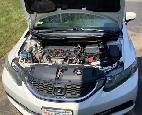 White 2015 Honda Civic LX