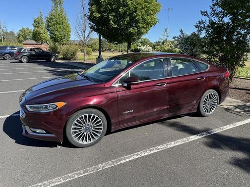 Red 2018 Ford Fusion Hybrid Titanium