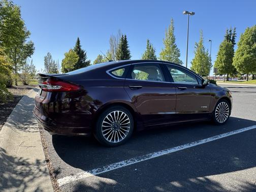Red 2018 Ford Fusion Hybrid Titanium